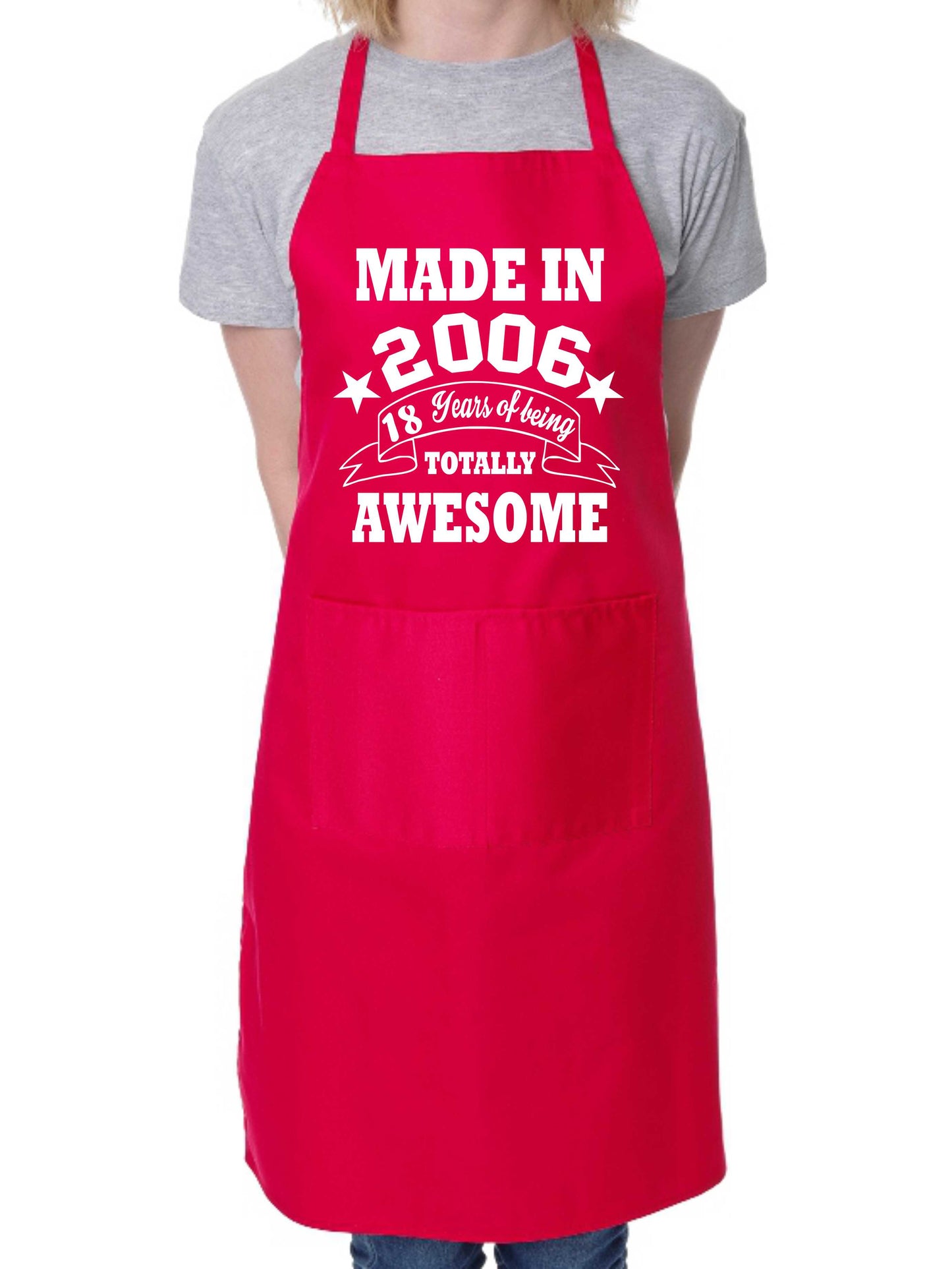 18th Birthday Made In 2006 18th Birthday BBQ Cooking Funny Novelty Apron