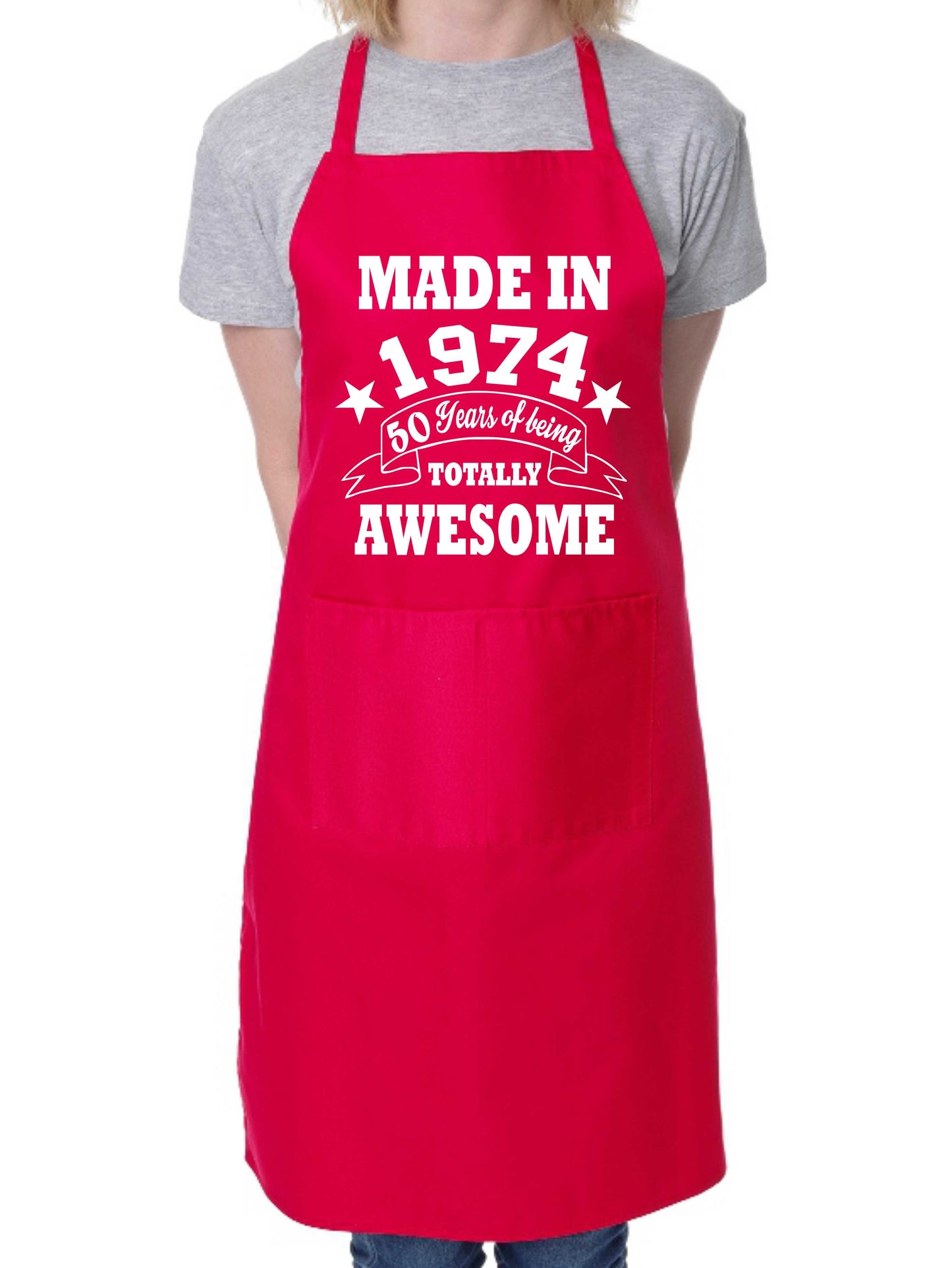 50th Birthday Made In 1974 BBQ Cooking Funny Novelty Apron