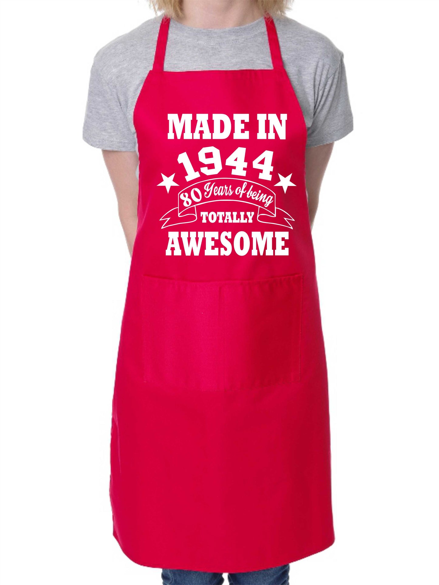 80th Birthday Made In 1944 BBQ Cooking Funny Novelty Apron