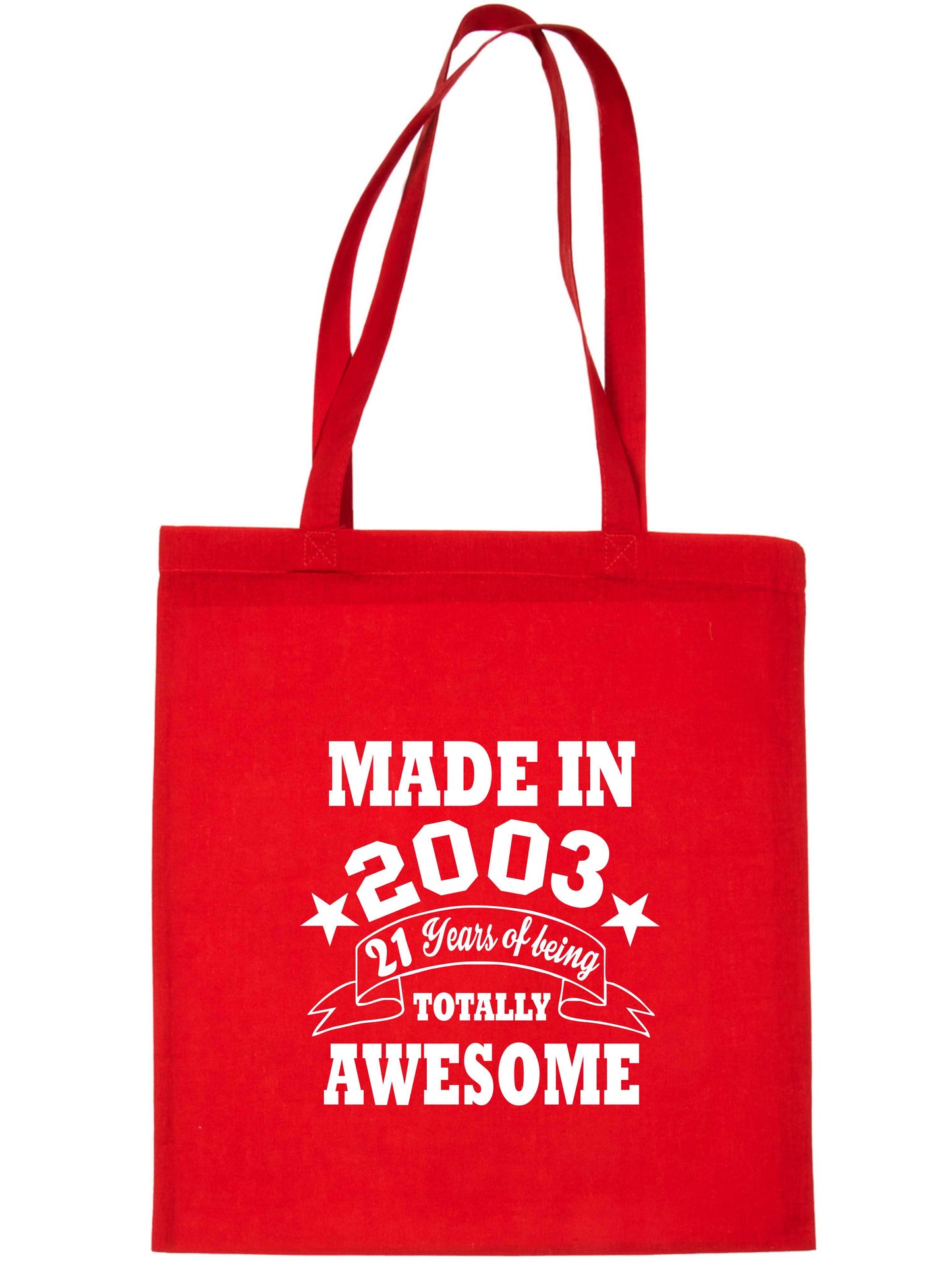 Made In 2003 Tote Bag  21st Birthday Shopping Tote Reusable Bag For Life