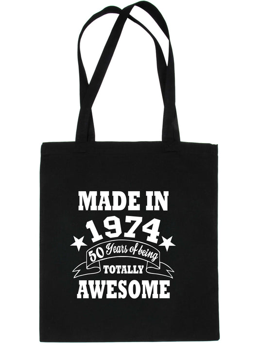 Made in 1974 Tote Bag 50th Birthday Shopping Tote Reusable Bag For Life