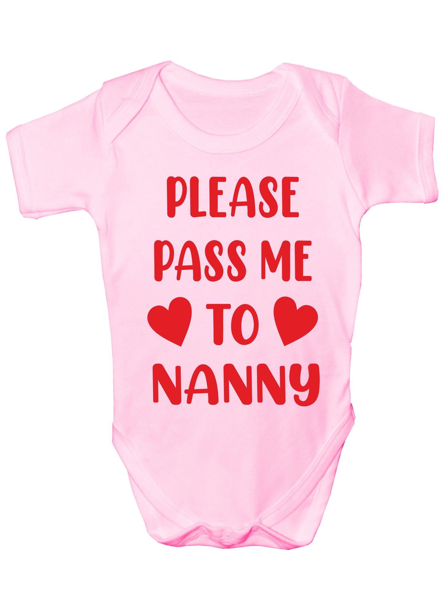 Pass Me To Nanny Funny Babygrow Nan Gran Nanny Bodysuit Baby Gift
