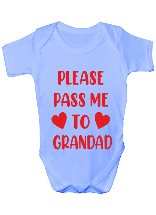 Pass Me To Grandad Funny Babygrow Pops Nanny Bodysuit Baby Gift