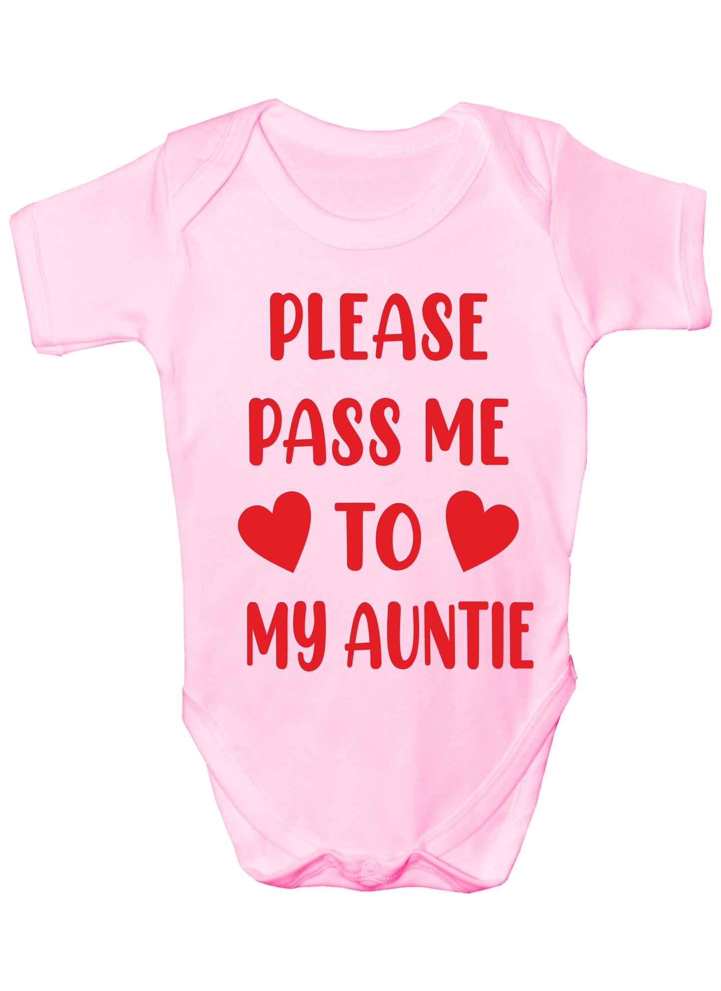 Pass Me To Auntie Funny Babygrow Aunty Aunt Bodysuit Baby Gift