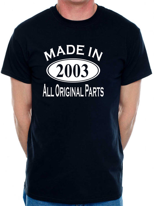 Made in 2003 21st Men's Birthday T-Shirt Age 21