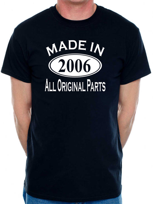 Made in 2006 18th Men's Birthday T-Shirt Age 18