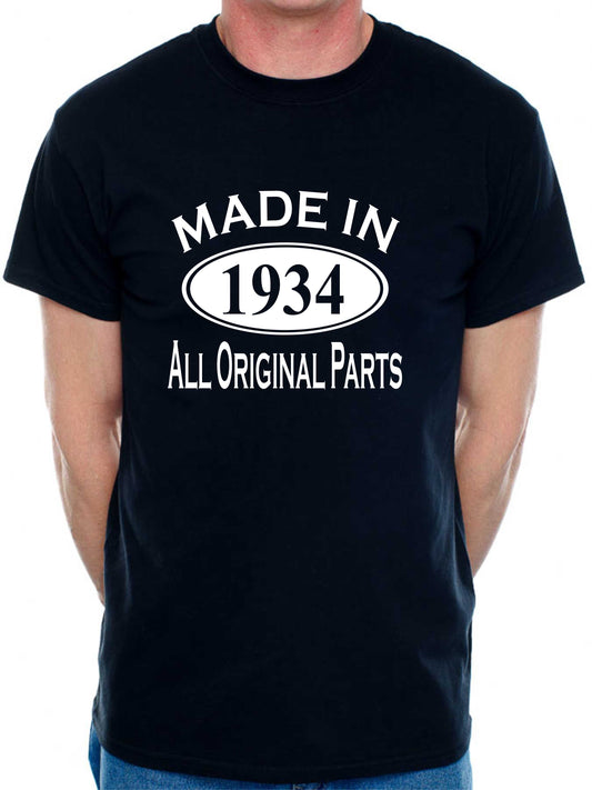 Made in 1934 90th Men's Birthday T-Shirt Age 90