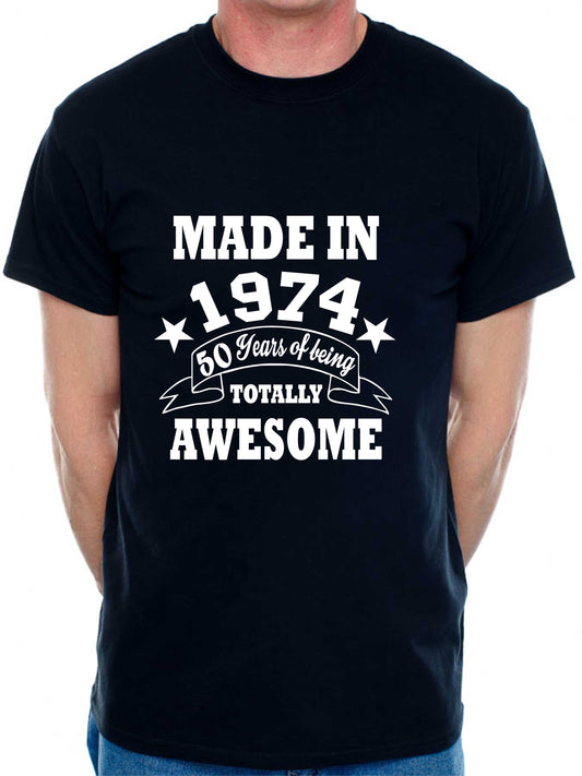 Made in 1974 50 Years of Being Awesome Men's T-Shirt 50th Birthday