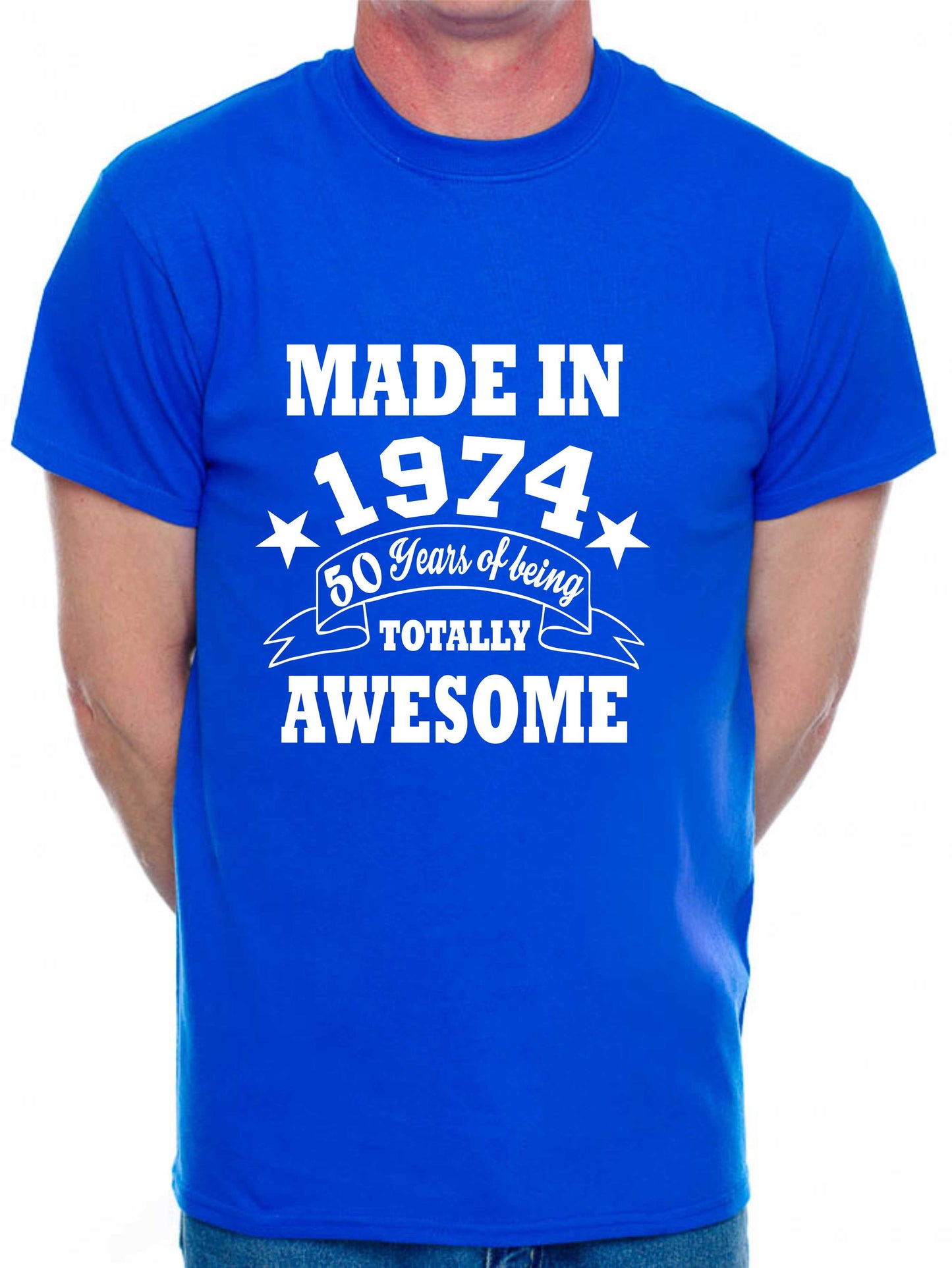 Made in 1974 50 Years of Being Awesome Men's T-Shirt 50th Birthday