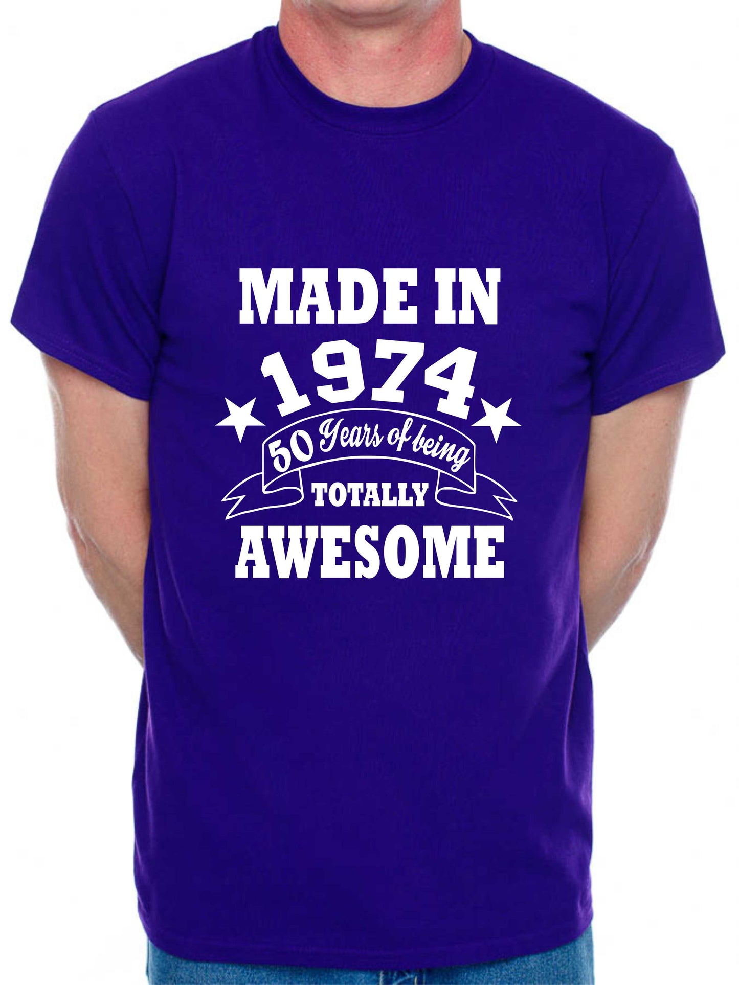 Made in 1974 50 Years of Being Awesome Men's T-Shirt 50th Birthday