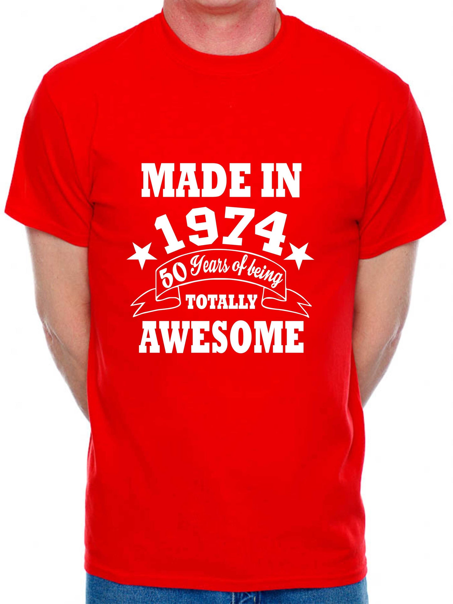 Made in 1974 50 Years of Being Awesome Men's T-Shirt 50th Birthday