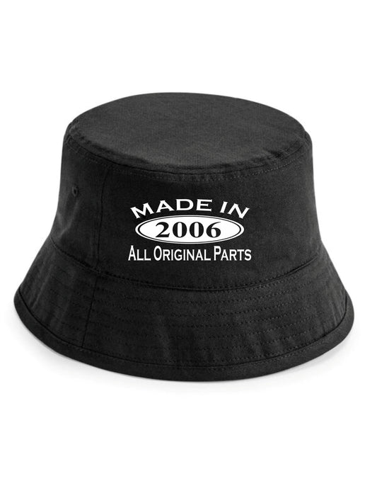 Made in 2006 18th Birthday Bucket Hat Age 18 Gift For Men & Ladies