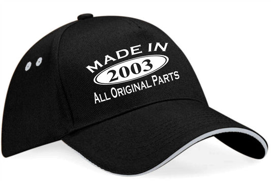 Made In 2003 Baseball Cap 21st Birthday Gift Age 21 For Men & Women