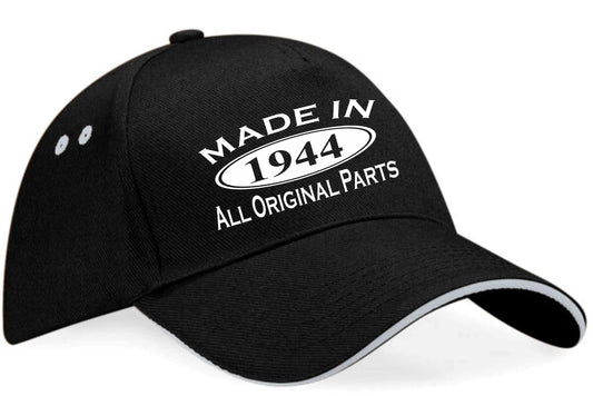 Made In 1944 Baseball Cap 80th Birthday Gift Age 80 For Men & Women
