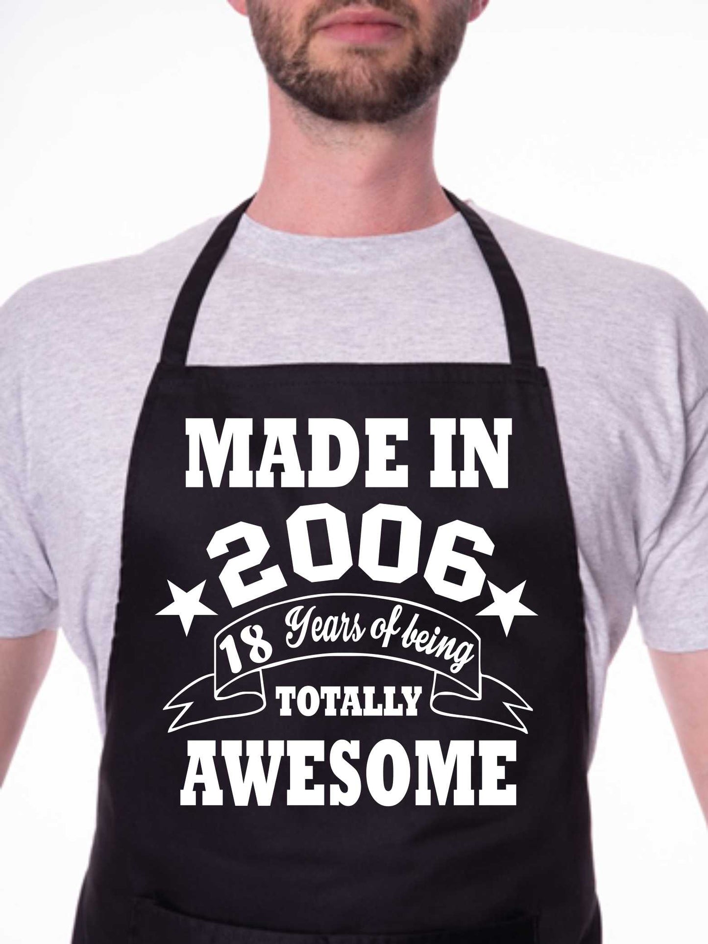 18th Birthday Made In 2006 18th Birthday BBQ Cooking Funny Novelty Apron