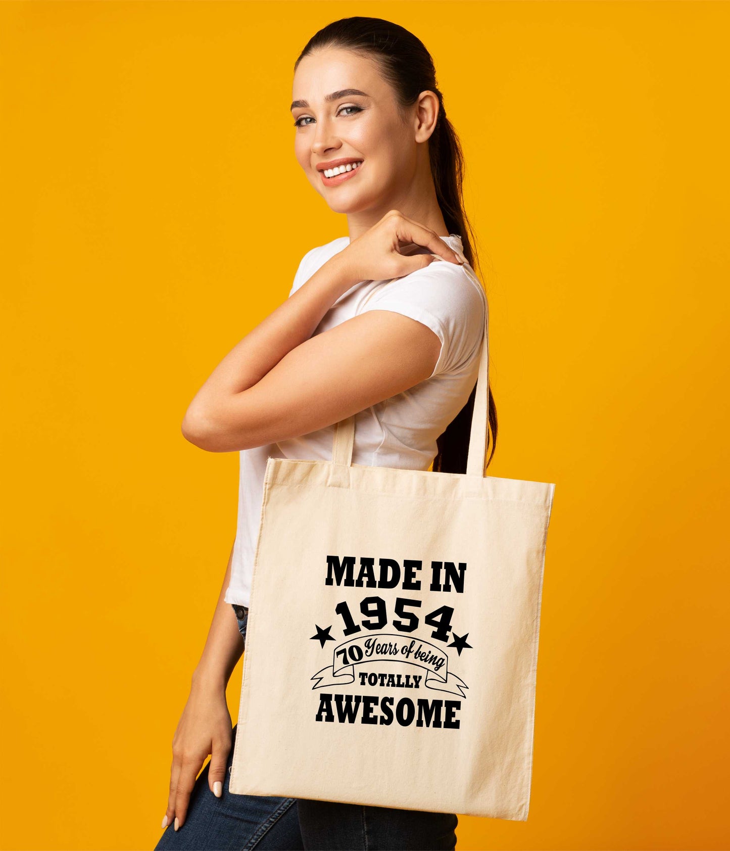 Made In 1954 Tote Bag 70th Birthday Shopping Tote Reusable Bag For Life