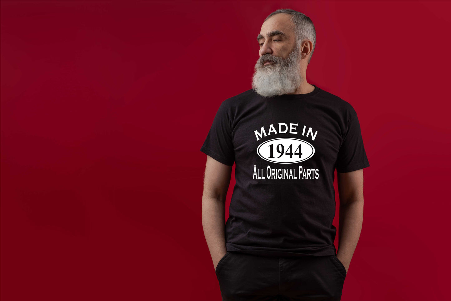 Made in 1944 80th Men's Birthday T-Shirt Age 80