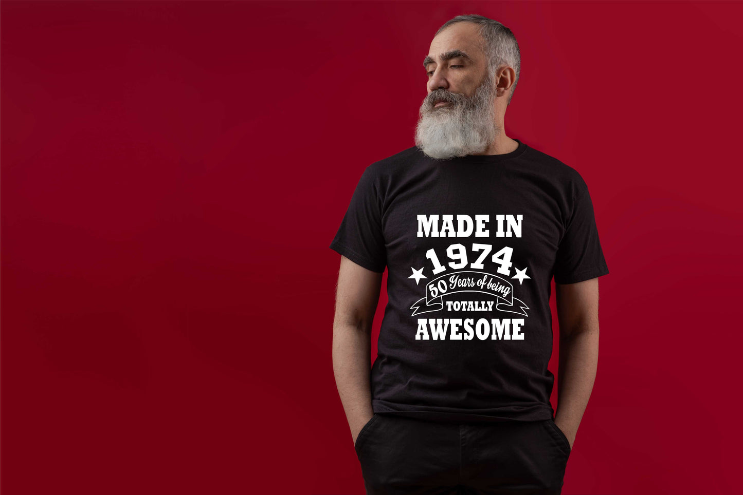 Made in 1974 50 Years of Being Awesome Men's T-Shirt 50th Birthday