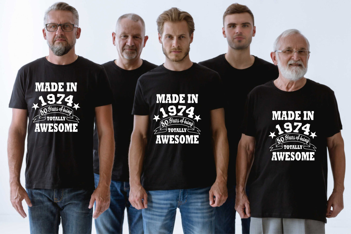 Made in 1974 50 Years of Being Awesome Men's T-Shirt 50th Birthday