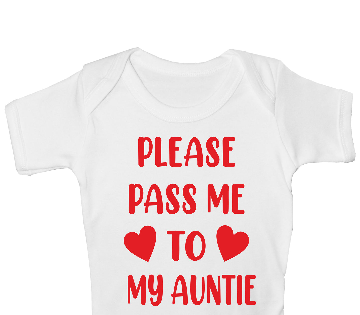 Pass Me To Auntie Funny Babygrow Aunty Aunt Bodysuit Baby Gift