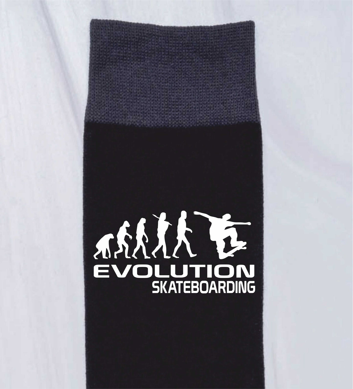 Evolution Of Skateboarding Men's Novelty Socks Black Funny Gift for Men