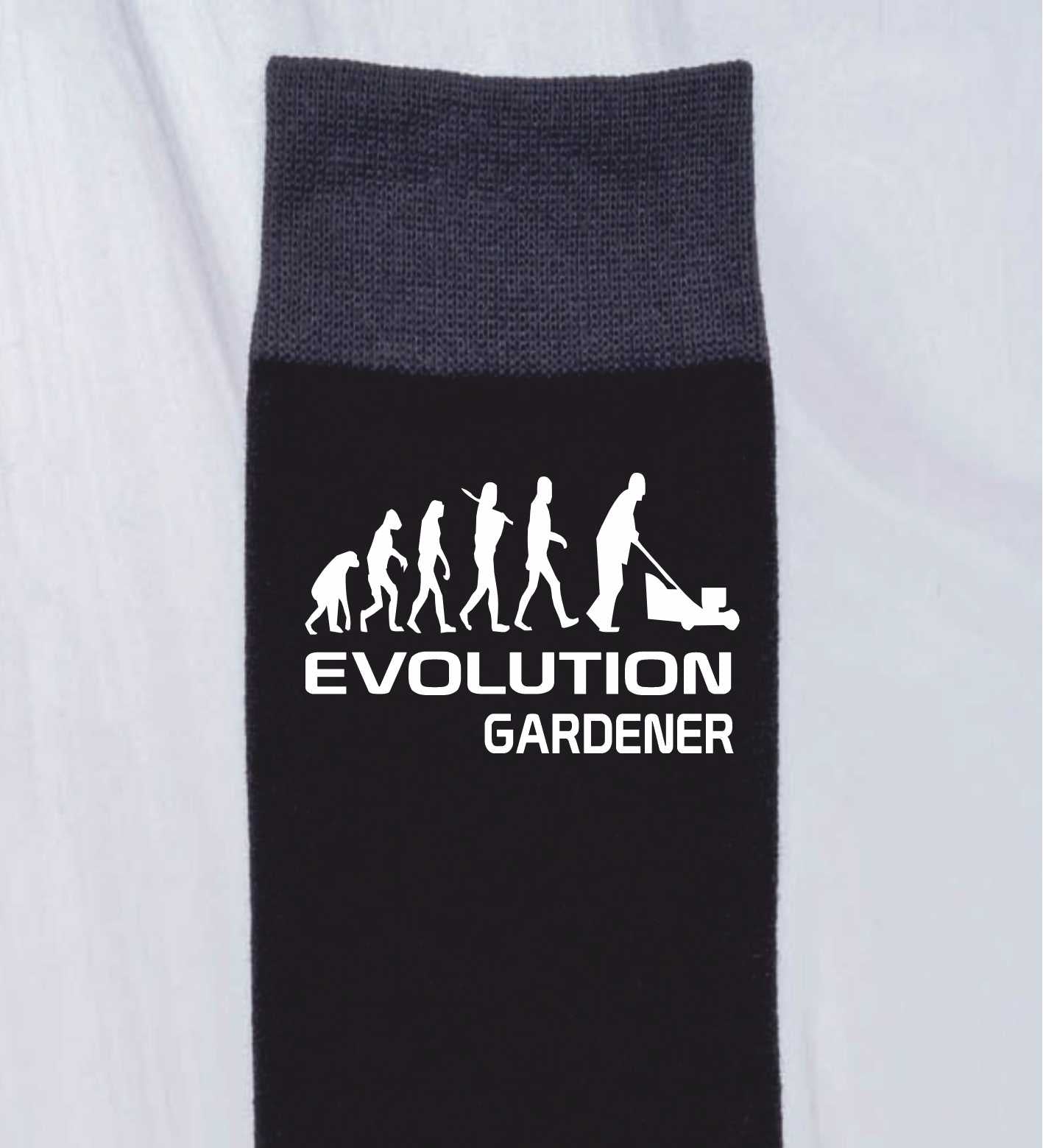 Evolution Of A Gardener Funny Men's Black Novelty Socks Birthday Gift