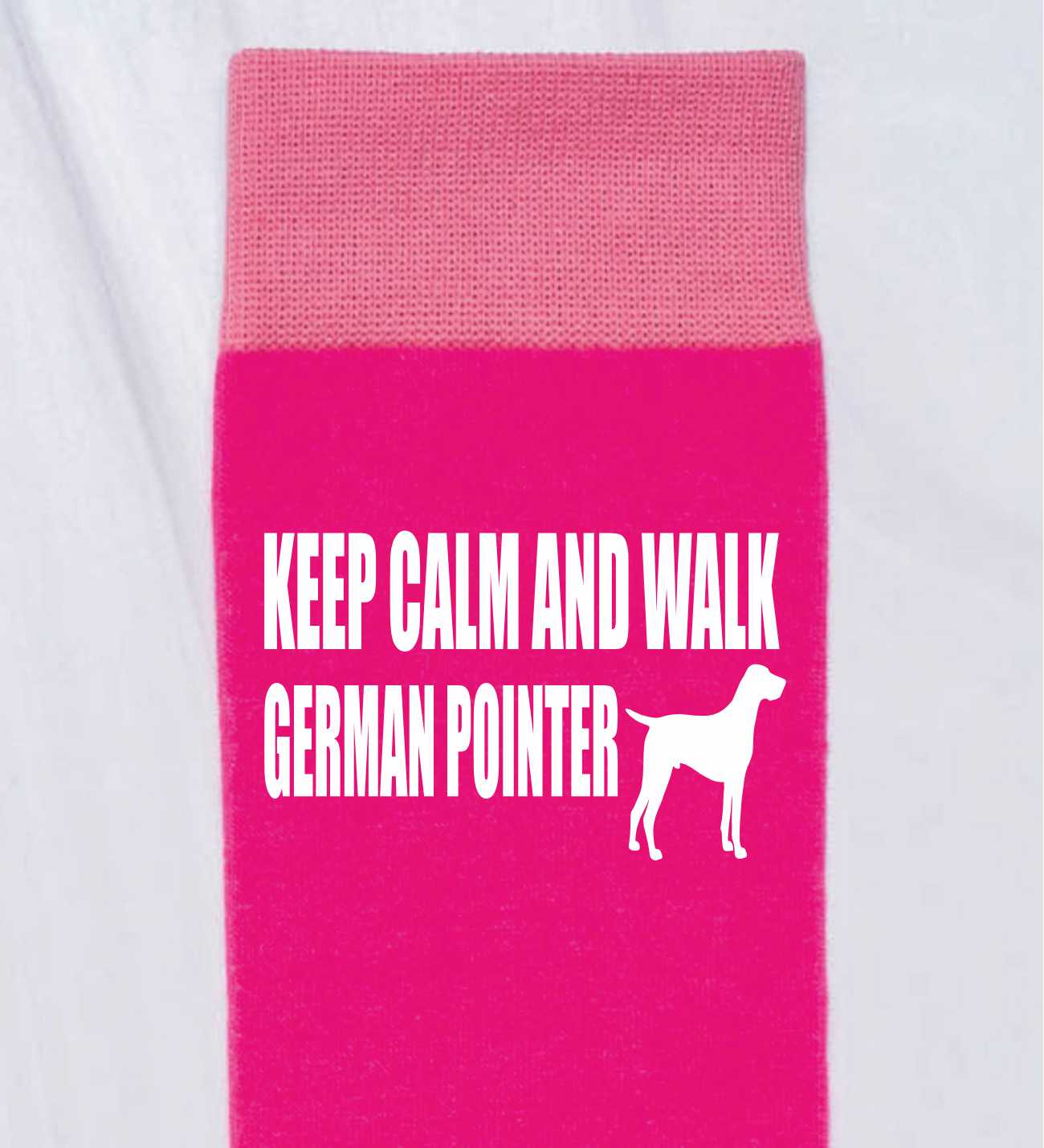 Keep Calm & Walk German Pointer Ladies Pink Novelty Socks Dog Lover Gift