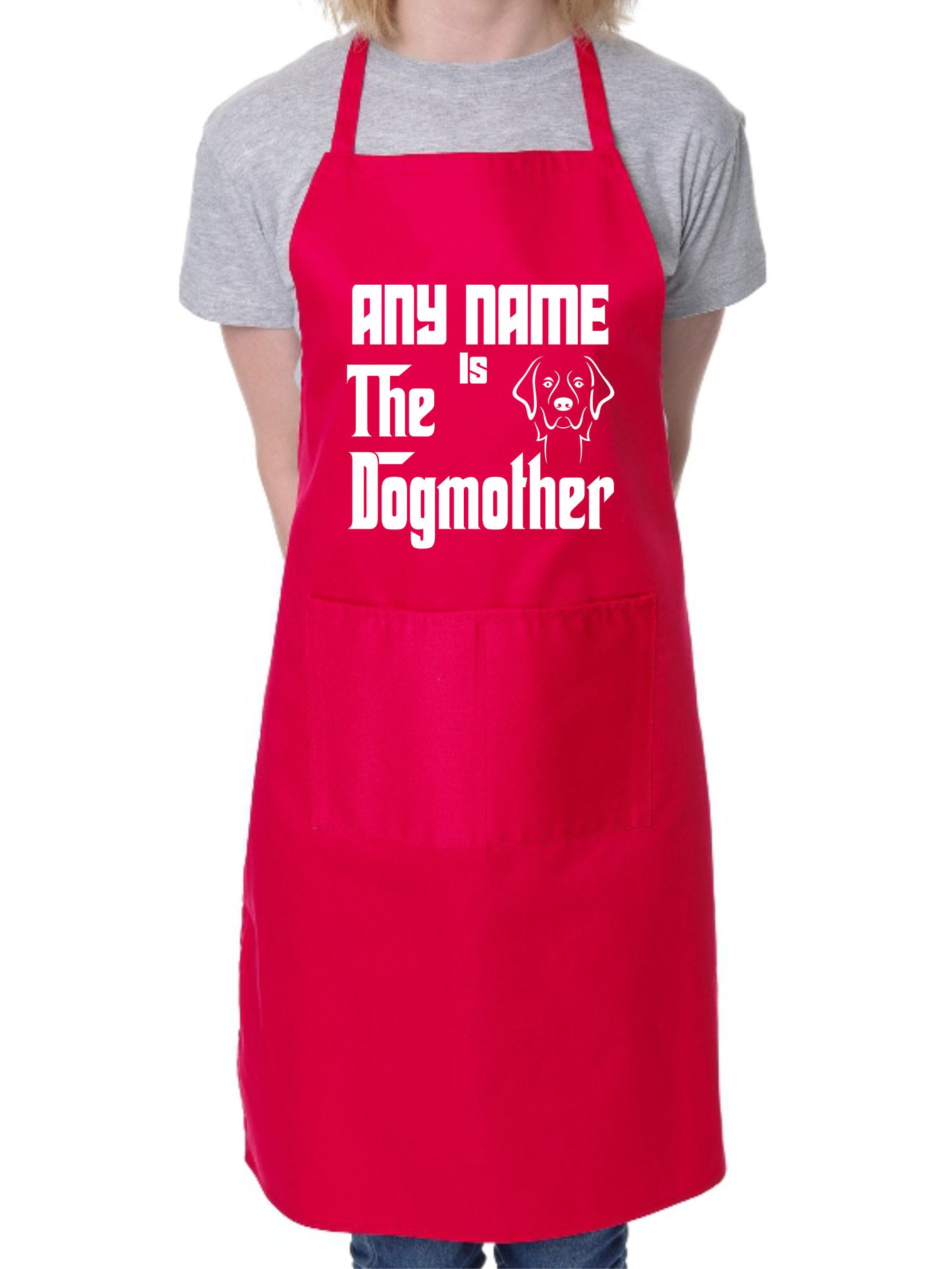 Adult Apron Personalised BBQ Dog Lover The Dogmother Any Name