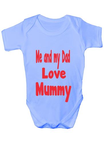 Me and My Dad Love Mummy Baby Onesie Vest Babygrow