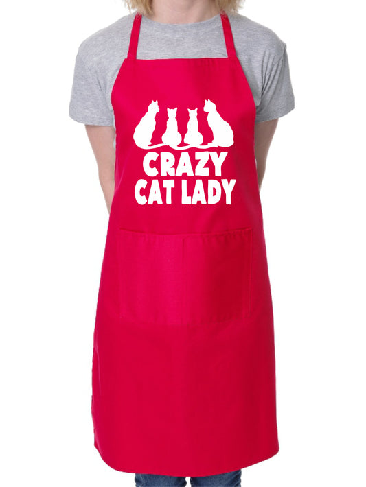 Crazy Cat Lady BBQ Cooking Apron