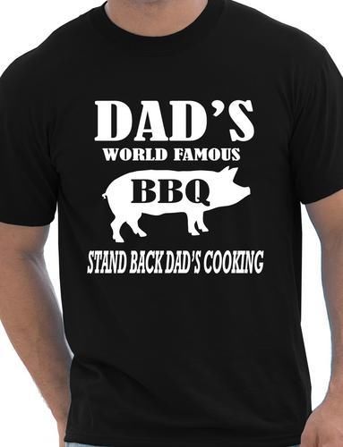 Dad's World Famous BBQ Fathers Day Mens Adult T-Shirt
