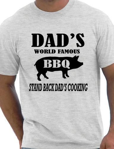 Dad's World Famous BBQ Fathers Day Mens Adult T-Shirt