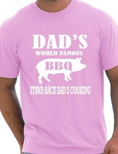 Dad's World Famous BBQ Fathers Day Mens Adult T-Shirt