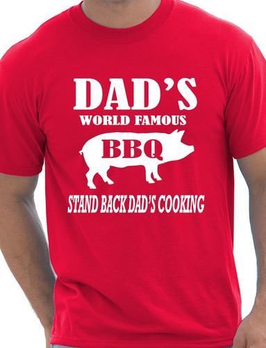 Dad's World Famous BBQ Fathers Day Mens Adult T-Shirt