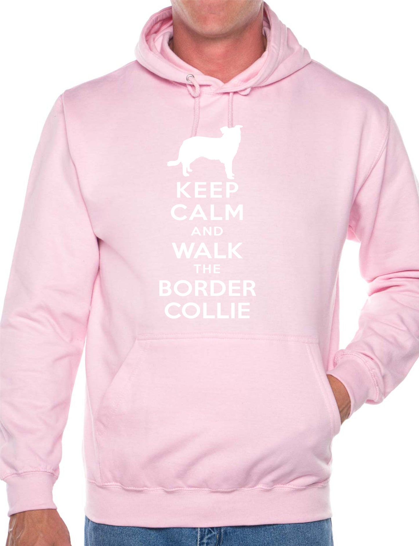 Keep Calm Walk The Border Collie Dog Lovers Hoodie Size