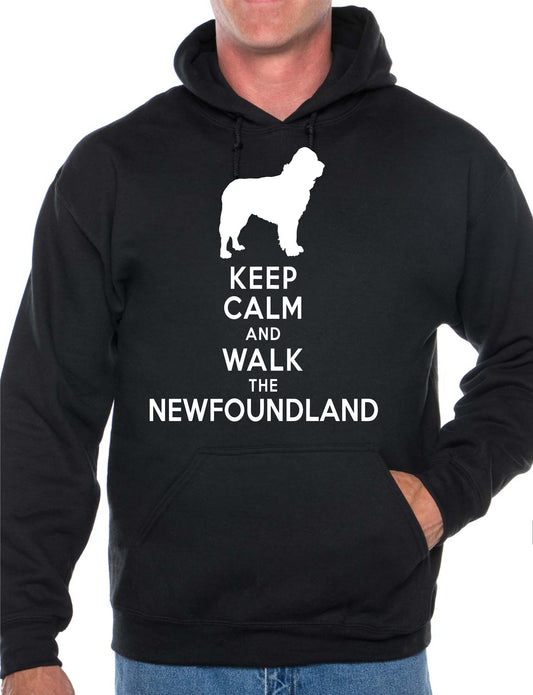 Keep Calm Walk The Newfoundland Dog Lovers  Hoodie Size