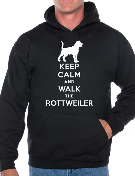 Keep Calm Walk The Rottweiler Dog Lovers  Hoodie Size