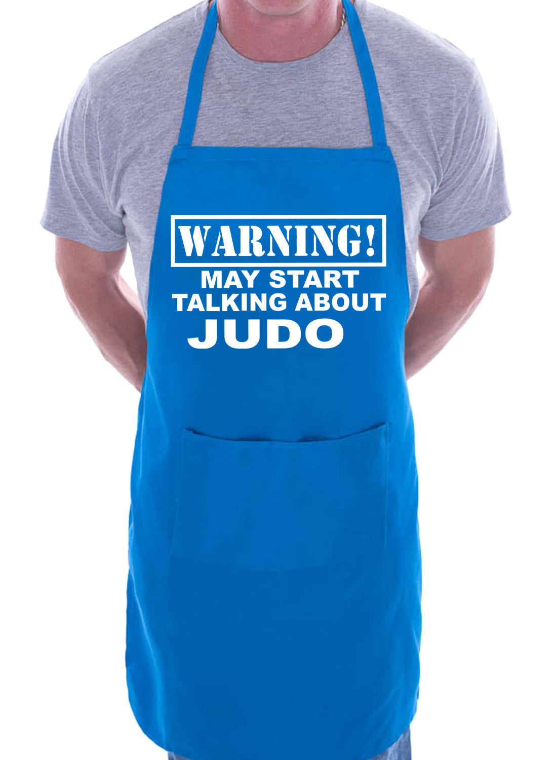 Warning May Talk About Judo Funny BBQ Apron