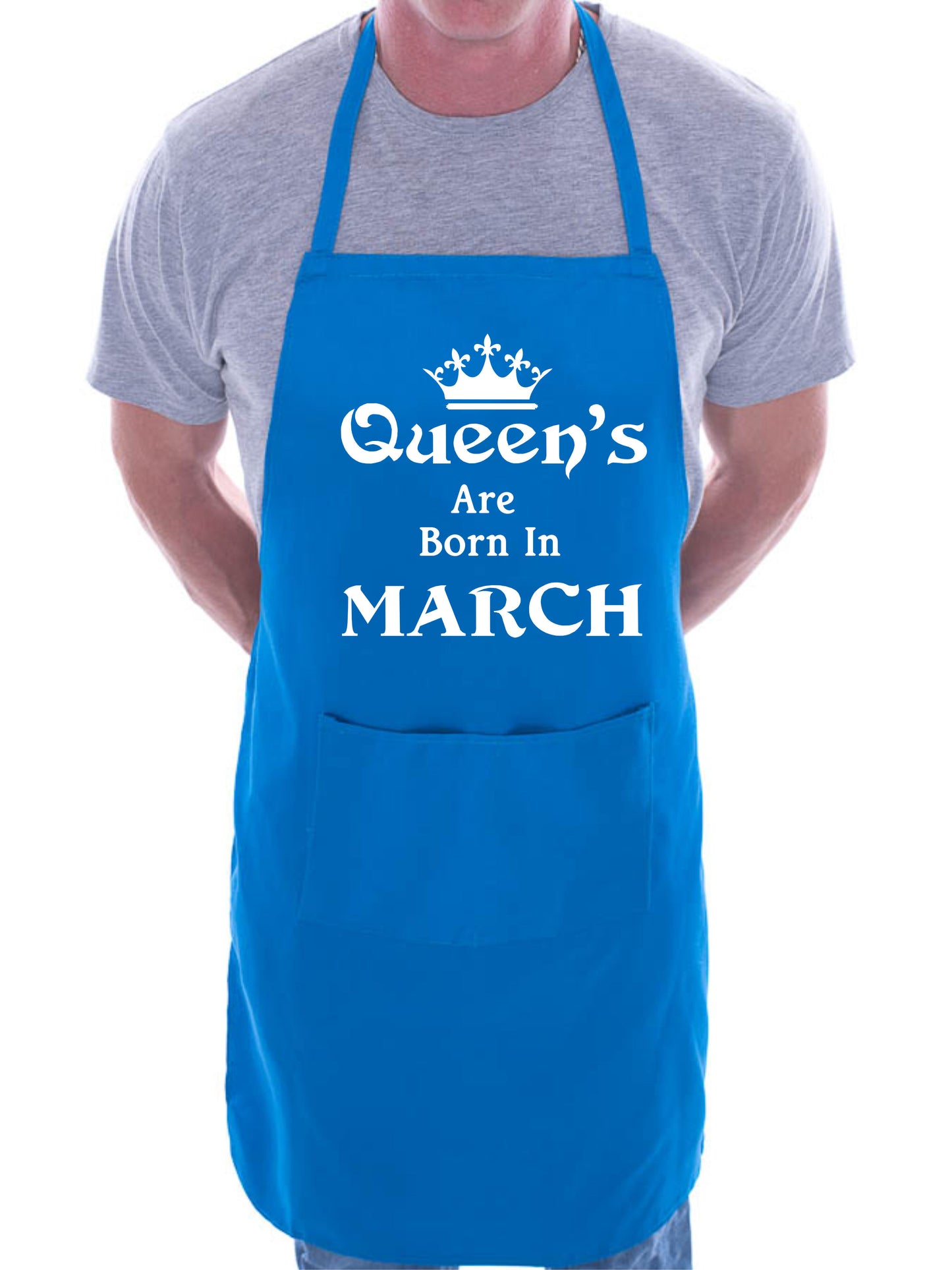 Born In March Birthday Funny Joke BBQ Apron