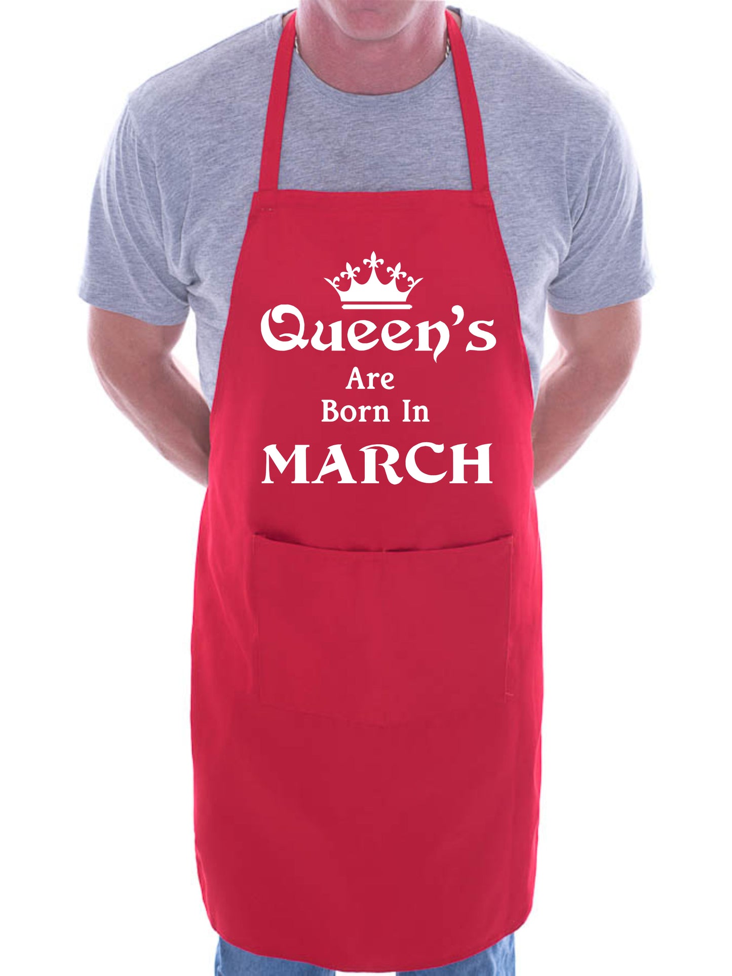 Born In March Birthday Funny Joke BBQ Apron