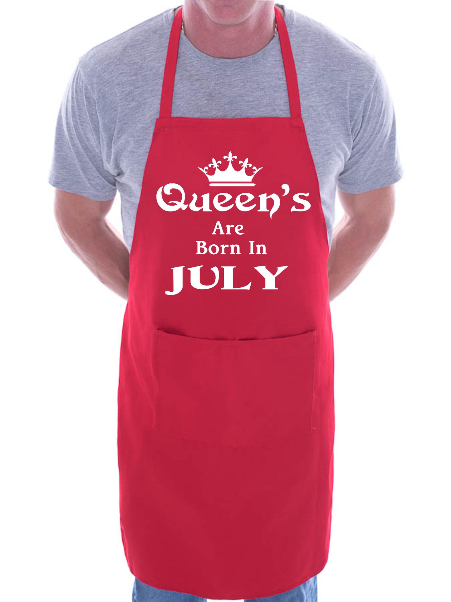 Born In July Birthday Funny Joke BBQ Apron