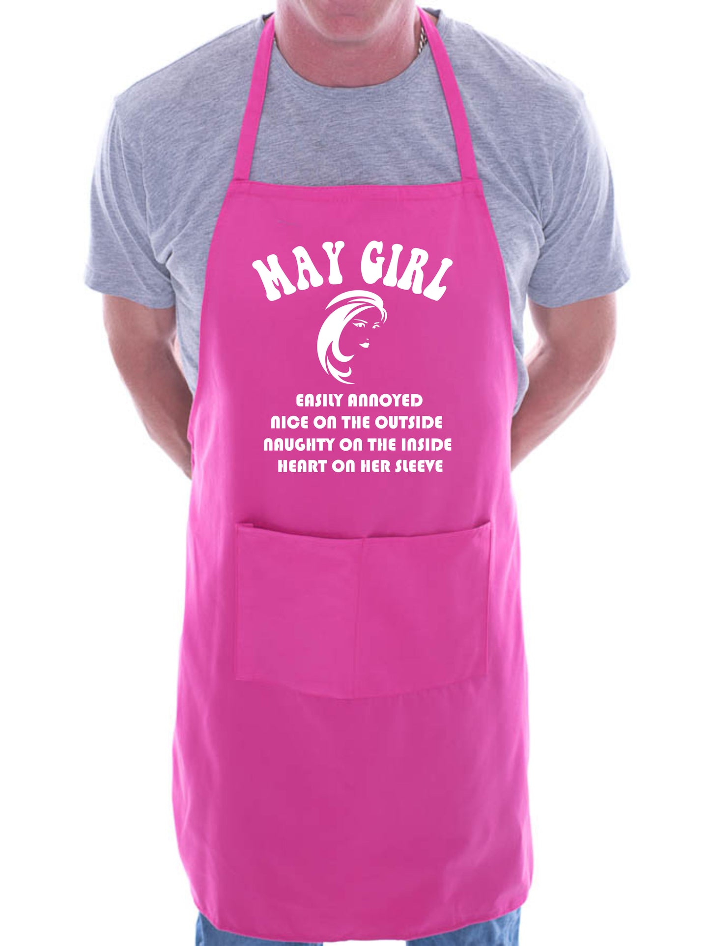 May Birthday Girl Woman Funny Joke BBQ Apron