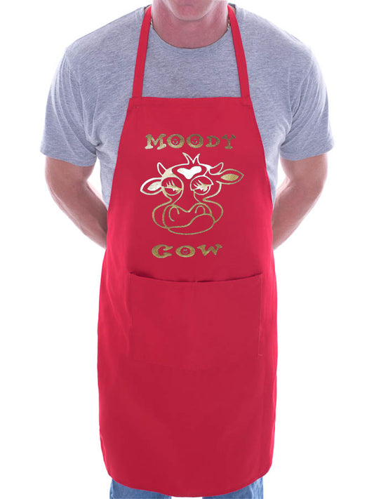 Moody Cow BBQ Funny Apron