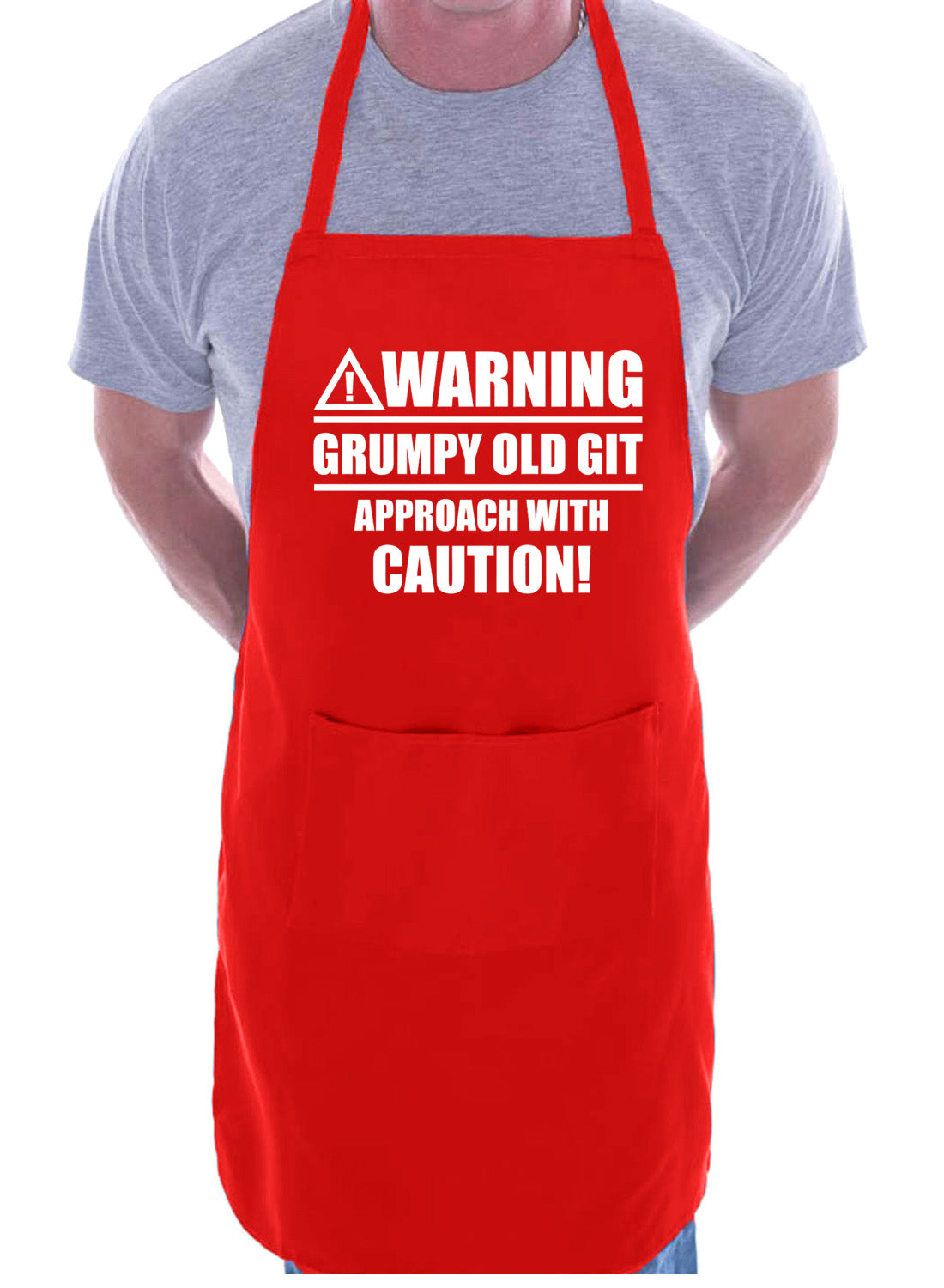 Warning Grumpy Git Birthday Funny BBQ Apron