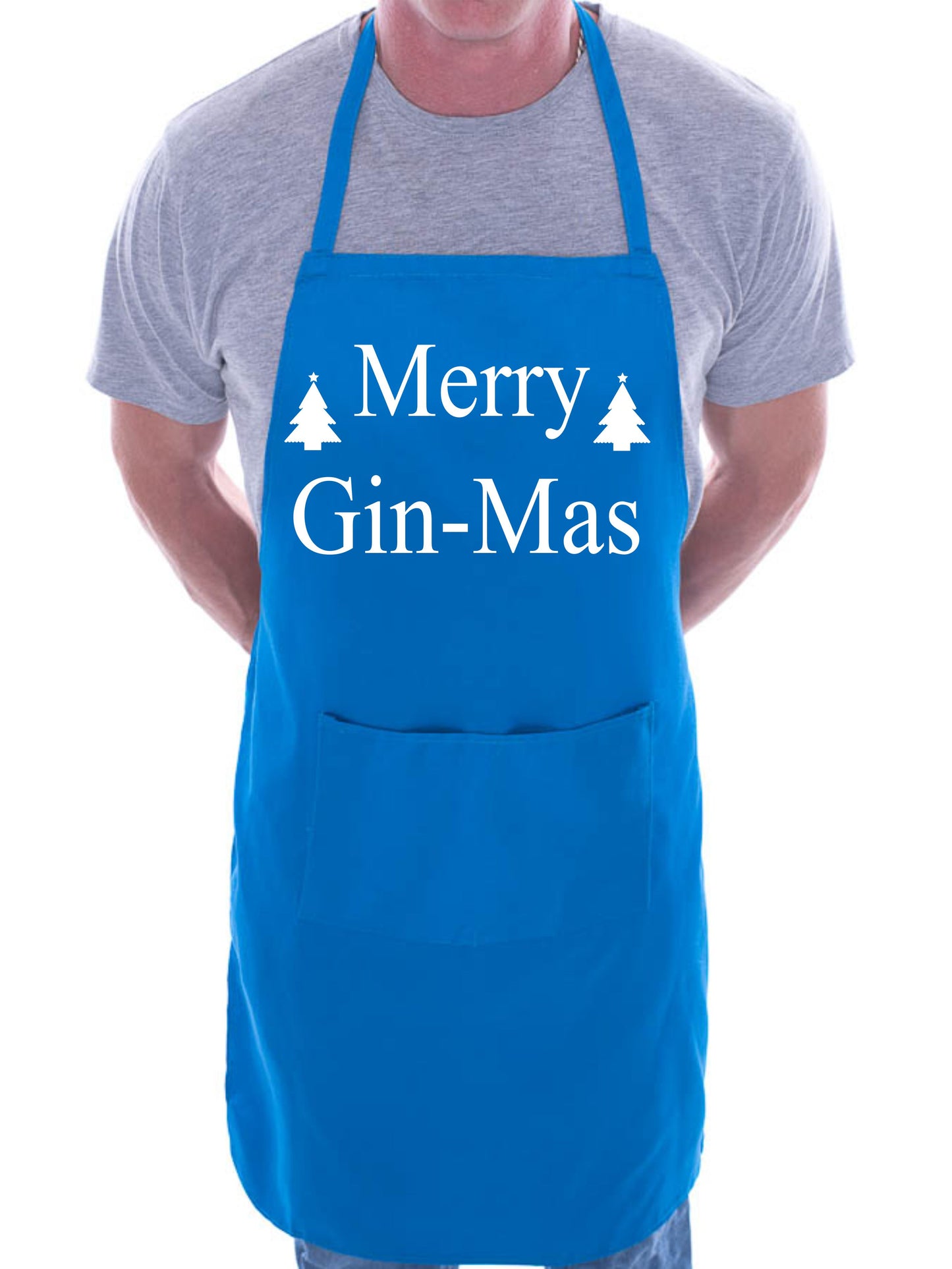 Merry Ginmas Funny Chef Cook Christmas Xmas Gift BBQ Apron