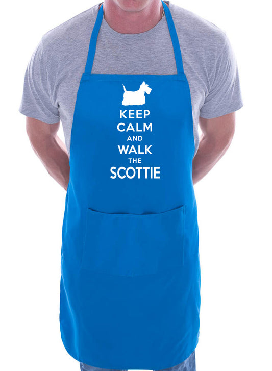 Keep Calm & Walk Scottish Terrier Funny Dog Lover Gift Apron
