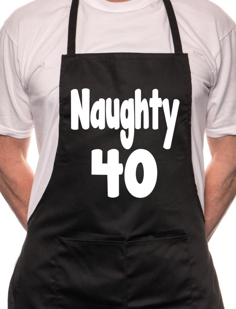 Adult 40th Birthday Naughty 40 BBQ Cooking Funny Novelty Apron