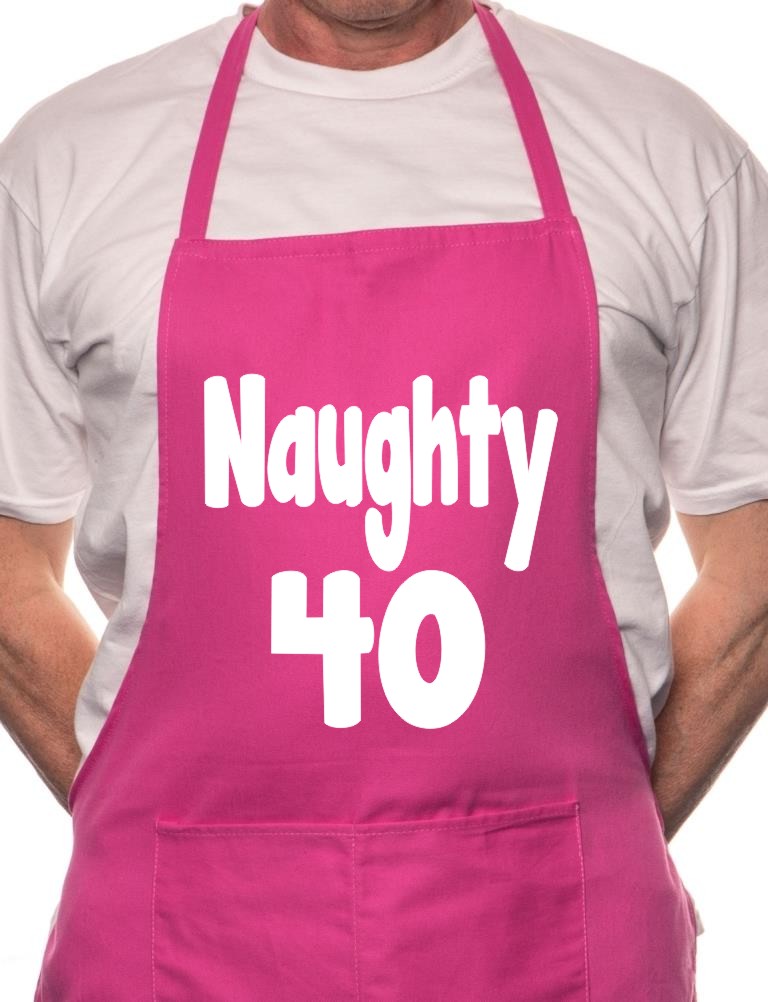 Adult 40th Birthday Naughty 40 BBQ Cooking Funny Novelty Apron