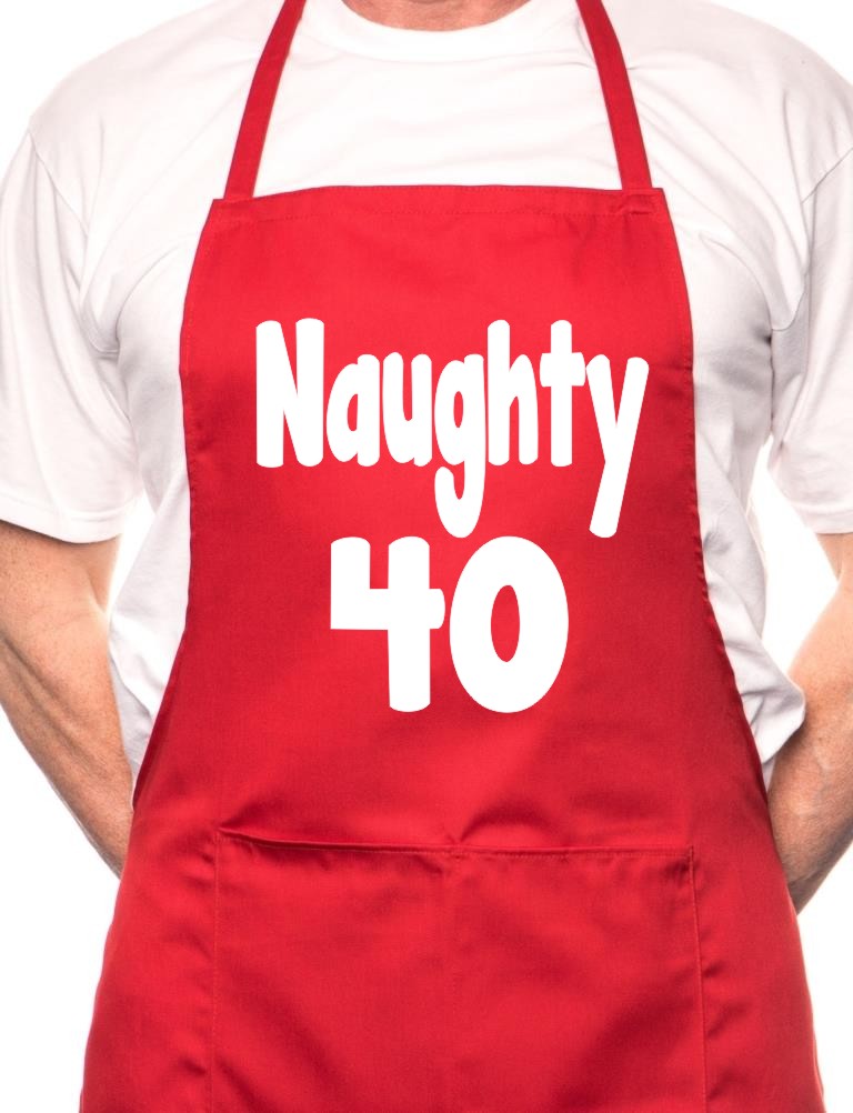 Adult 40th Birthday Naughty 40 BBQ Cooking Funny Novelty Apron