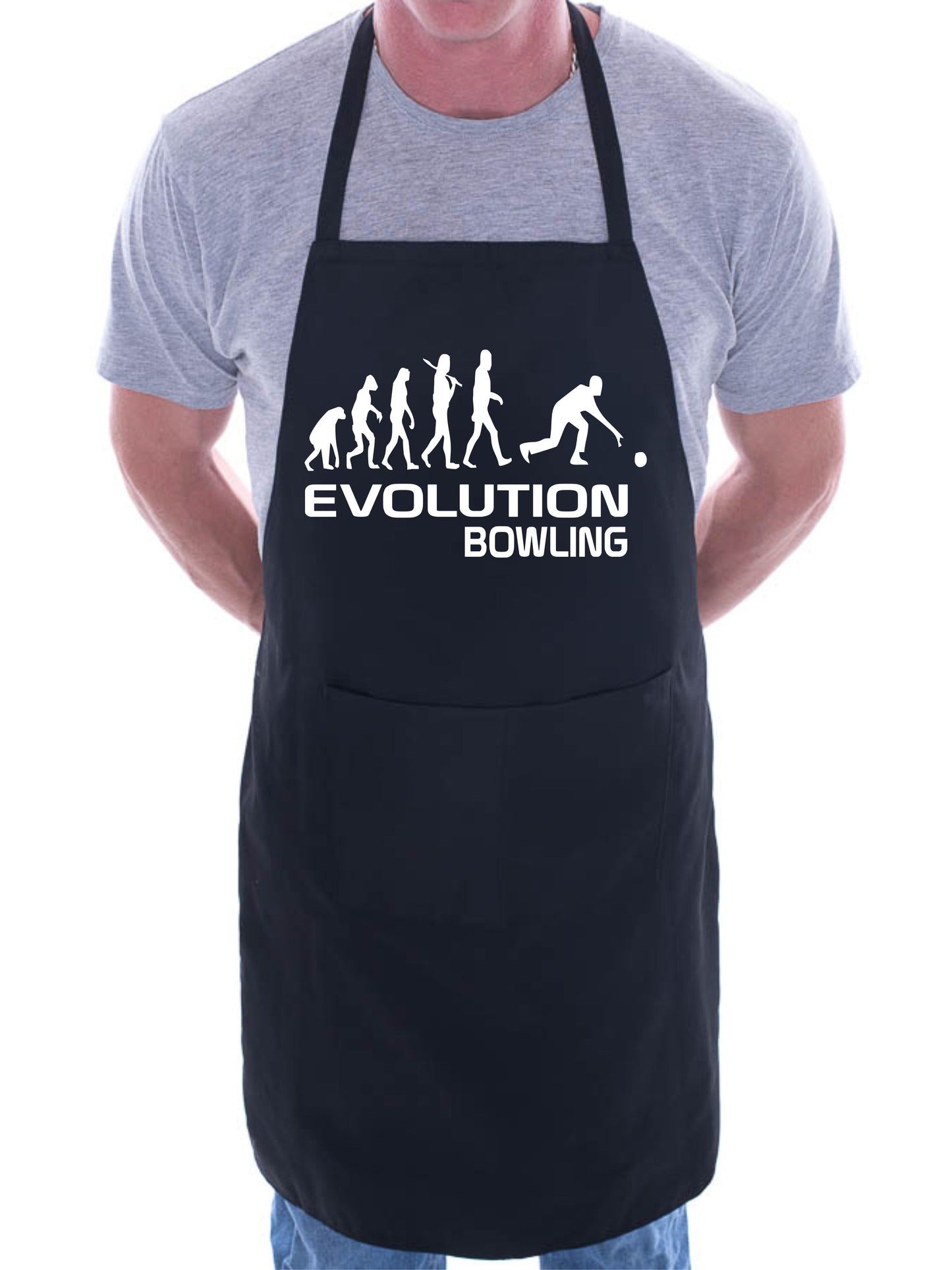 Evolution Of Crown Green Bowling BBQ Funny Apron